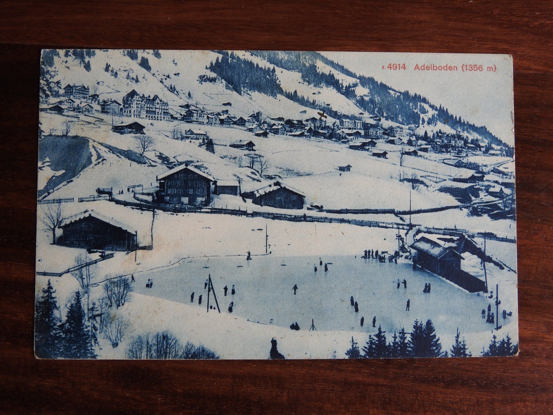 Cartoline postali: Adelboden mit Eisslaufplatz ! – Usato da Rain venduto da 999-800-K