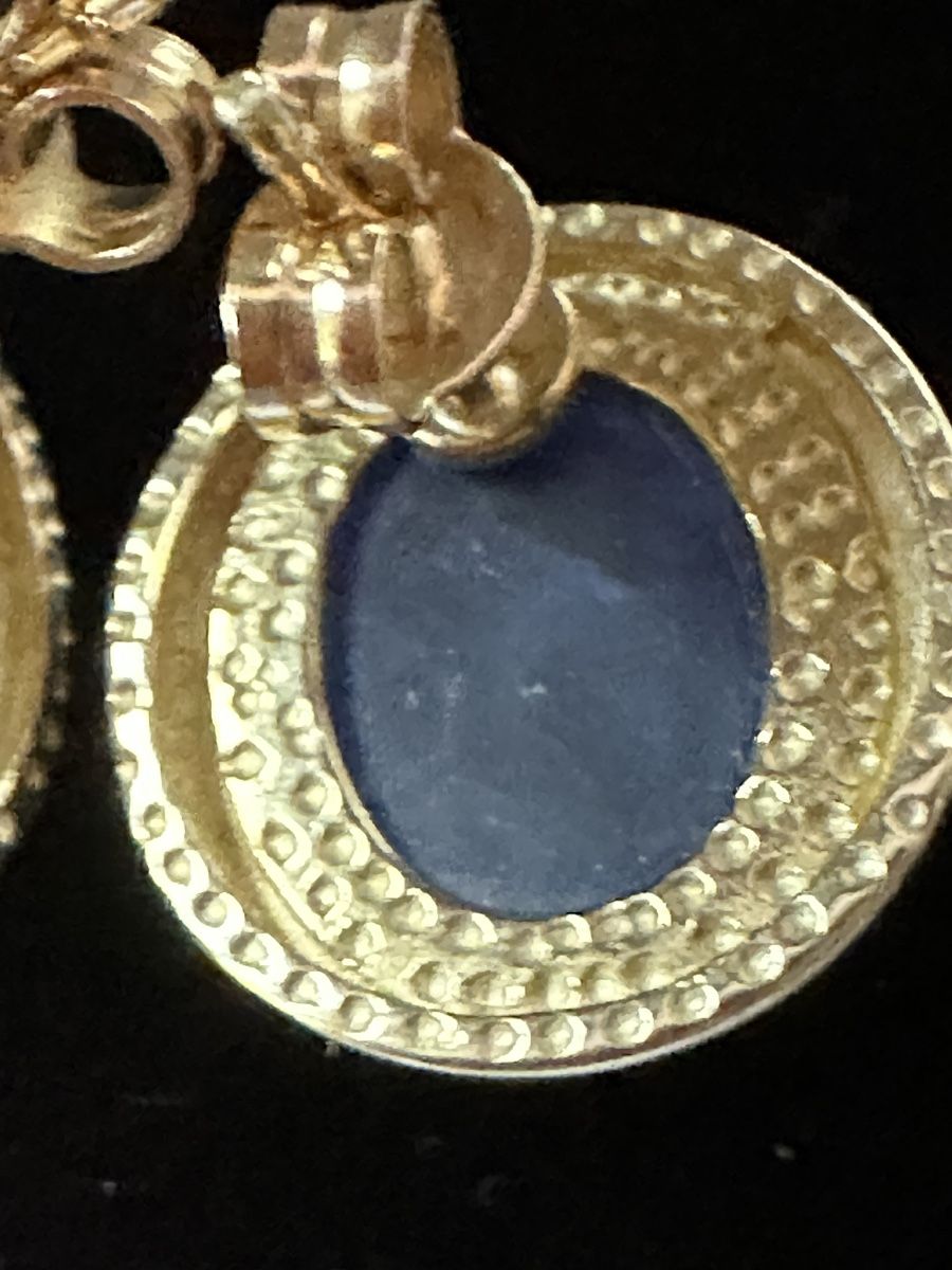 Boucles d'oreille: 14 Karat Ohrstecker mit Amethyst  – D'occasion à Herbriggen par Sehrazade 4