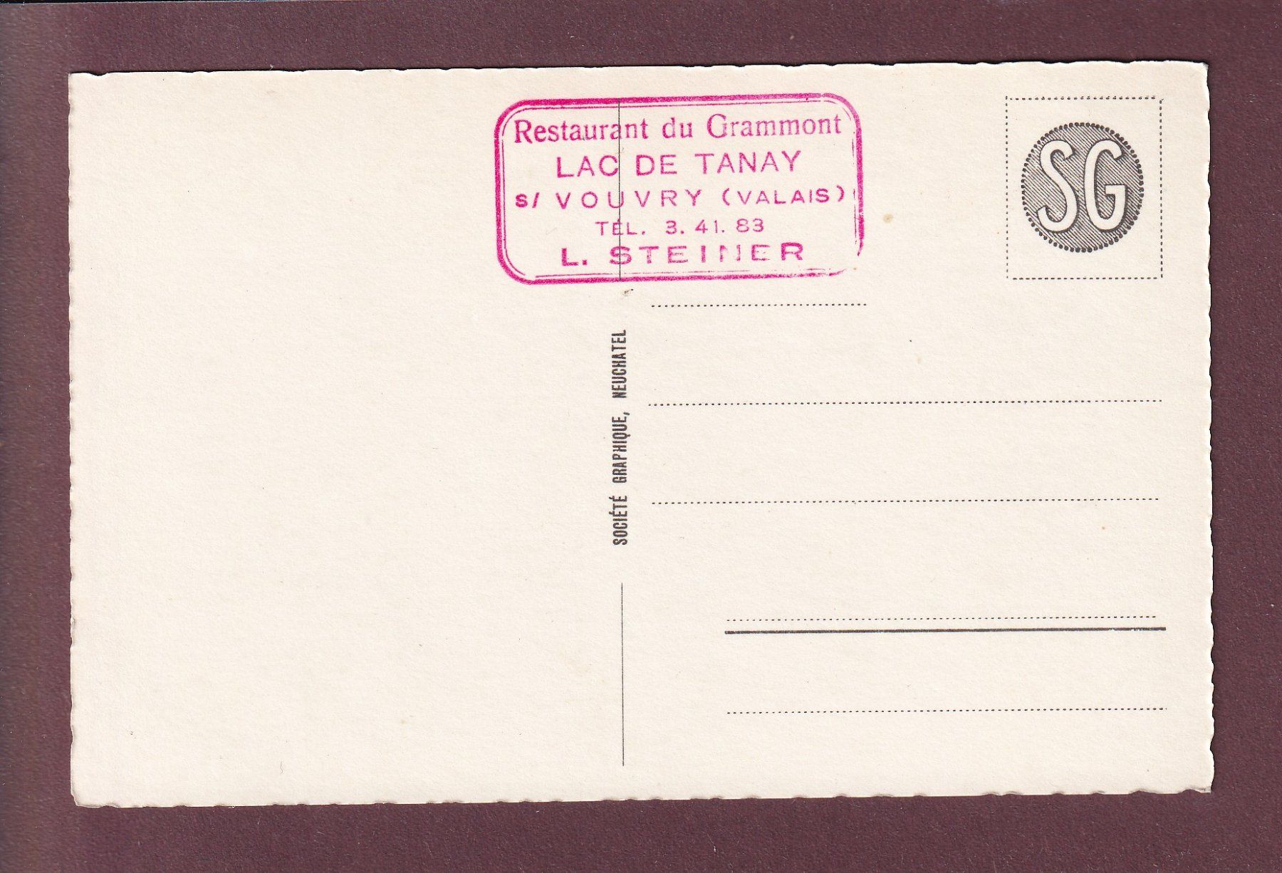 Cartoline postali: LAC TANAY – Usato da Pully venduto da nicecards 1