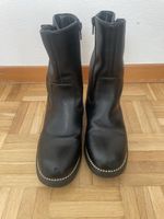 Kinder Stiefeletten schwarz mit Schnallen gebrauchter Zustan