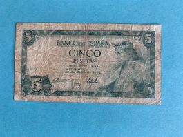 ESPAGNE - Cinco Pesetas 22 Julio 1954 - ALFONSO X