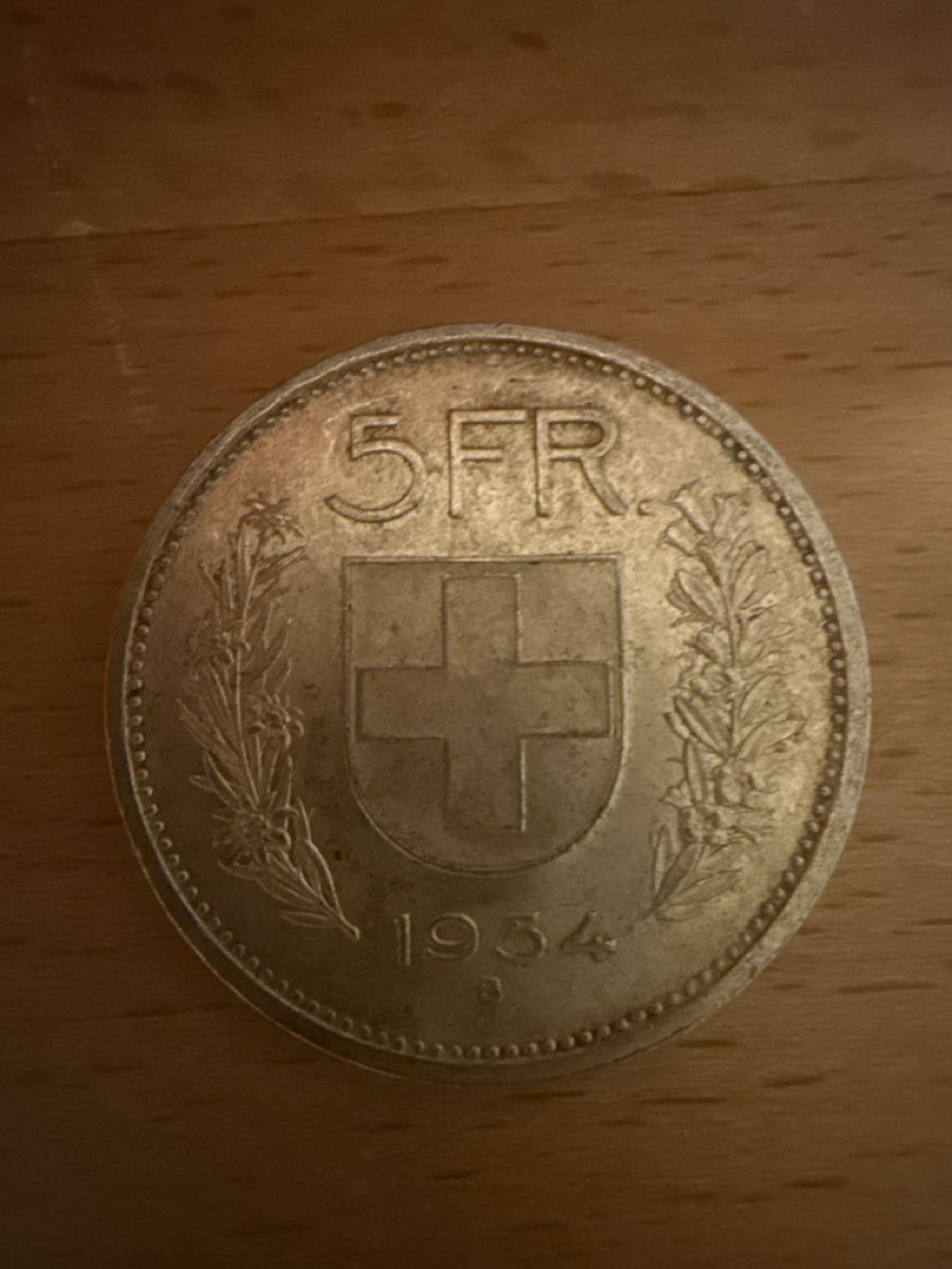 Tutti le monete: 5 Franken Silbermünze 1934 B – Usato da Appenzell venduto da Wumo74