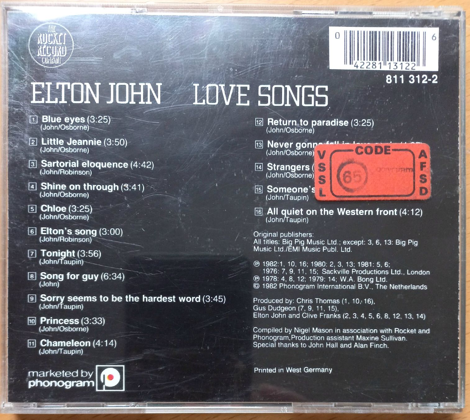CDs: CD - Elton John - Love Songs – Gebraucht aus Niederuzwil von lubimaja 2