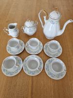 Kaffeeservice Fena Porzellan mit Goldrand, Vintage