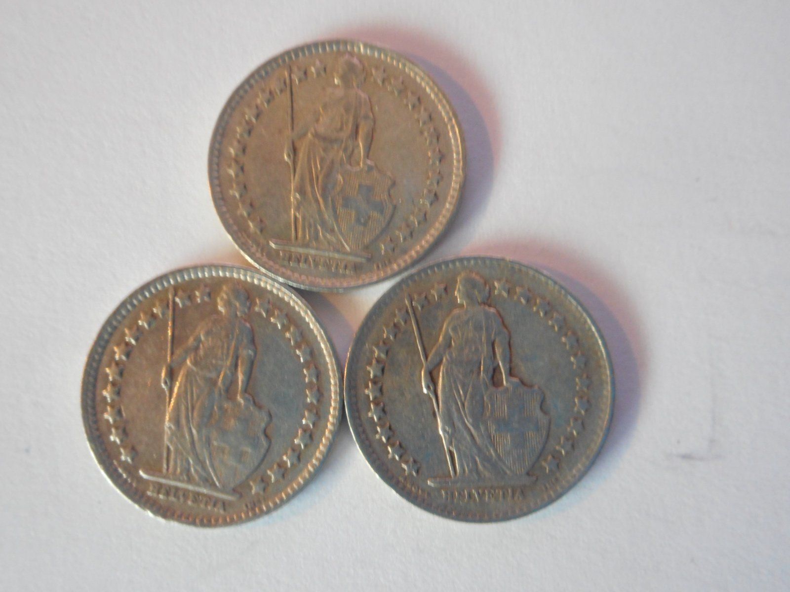 Tutti le monete: 3 x 50 Rp. silber 1942/43/46 – Usato da Kriegstetten venduto da pizlad2010 1