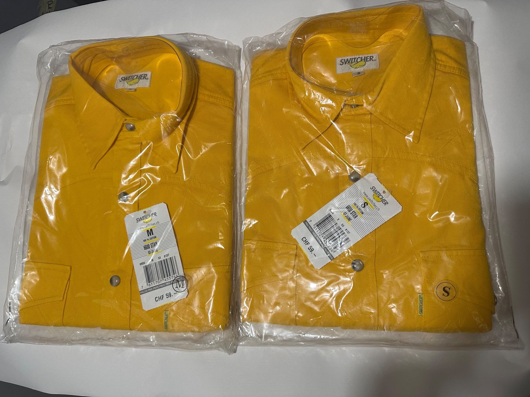 Camicie: Hemden Switcher Stan - gelb Grösse M – Nuovo e nell'imballaggio originale da Bern venduto da Baron010