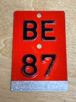 Geburtstag - Velonummer, Fahrradnummer, Veloschild BE 87