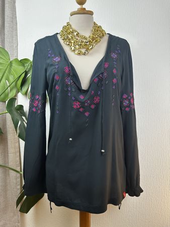 Chemise femme edc brodée noire Taille S 