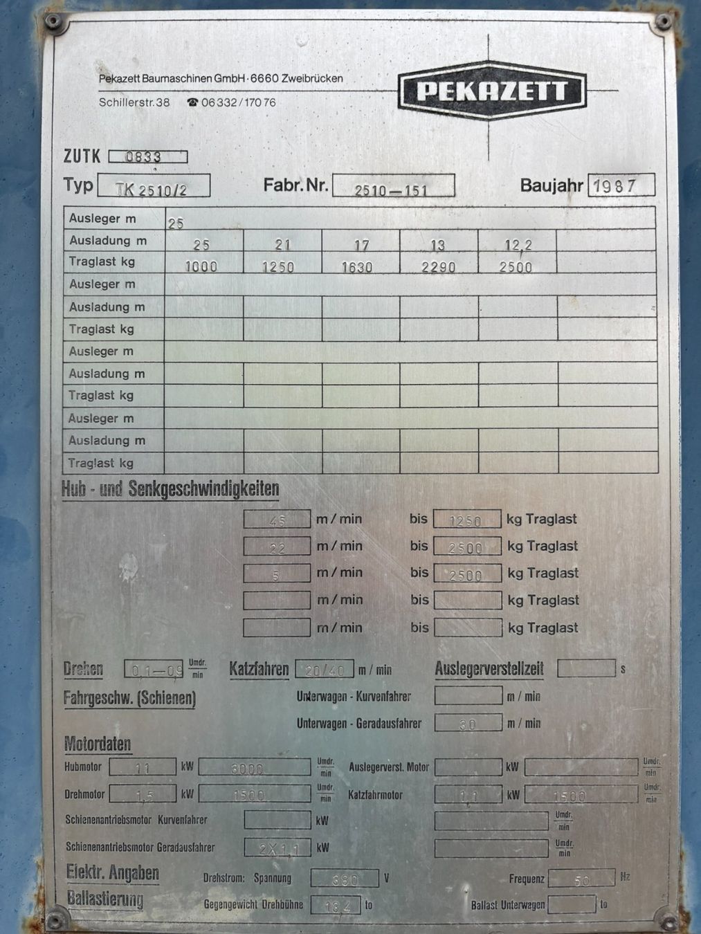 Gru: Baukran – Usato da Schönenberg ZH venduto da Dynamaic 1