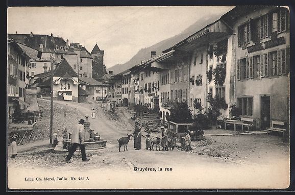 Ansichtskarten: Gruyères, Einwohner auf einem Platz mit – Gebraucht aus Berlin von bartko-reher