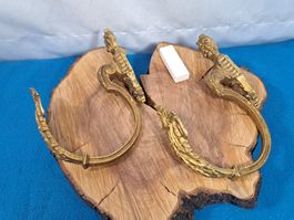 2 schöne antike Vorhang Halterungen, Messing (LOT2934X#FBS2)