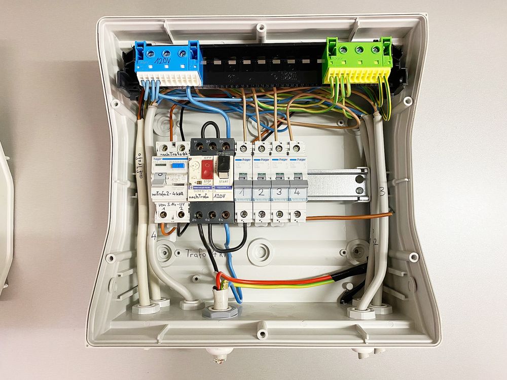 Sicherungskarton Elektrische Stromschalterpanel Stromgeräte Vektor