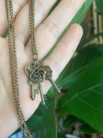 Kette mit Anhänger 3 Schlüssel ca. 40 + 4 cm (ungetragen)