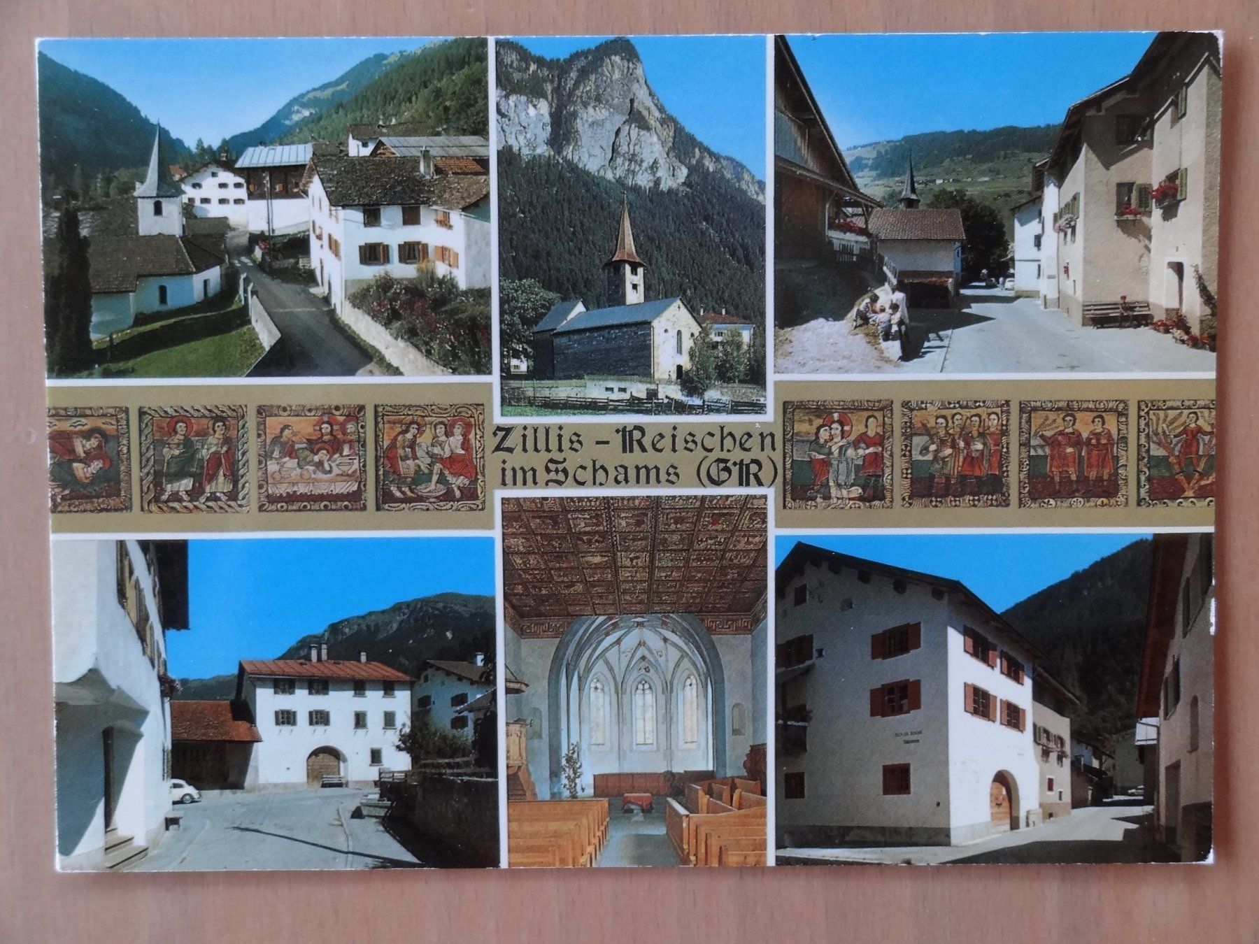 Cartoline postali: Zillis - GR, intérieur église fresques – Usato da St Léonard venduto da Riglin