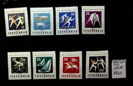 YOUGOSLAVIE SÉRIE NEUVE** 1960. COTE 20 EUROS. SPORTS /T106