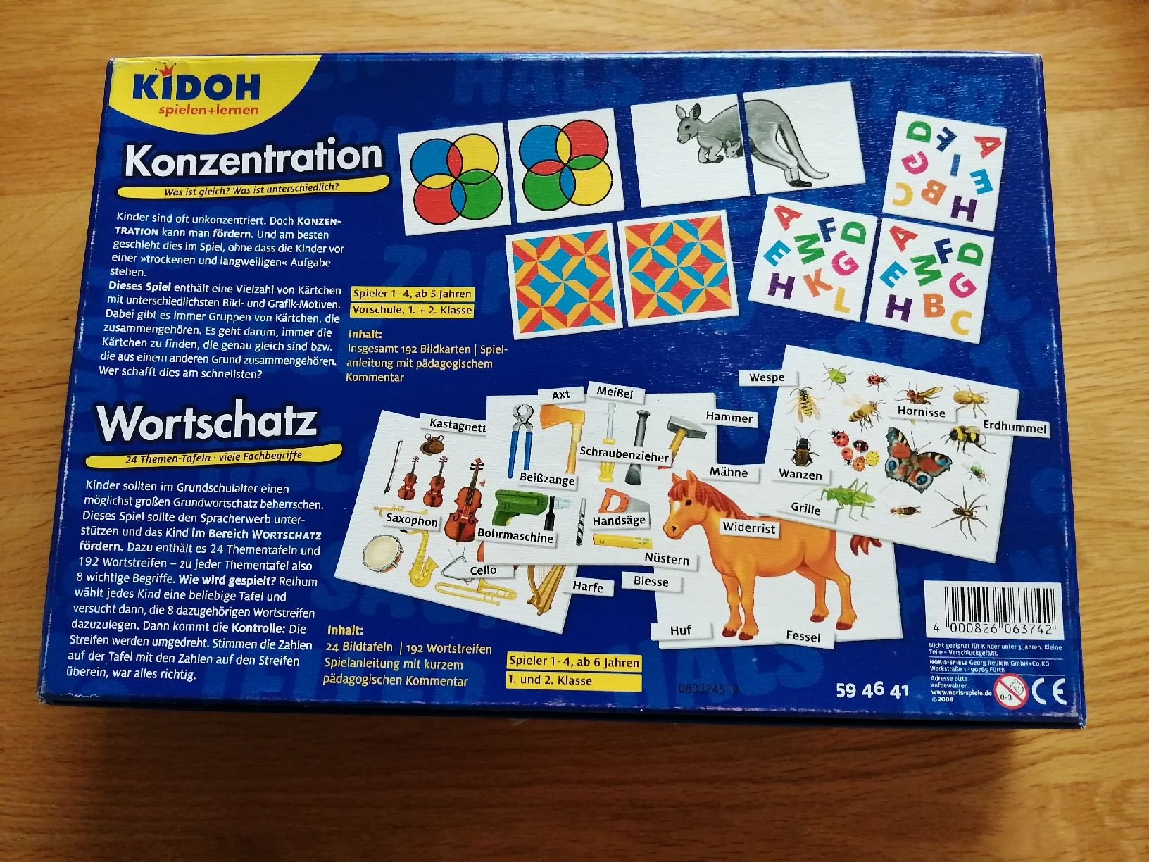 Spiele: Kinderspiel Konzentration & Wortschatz 2in1 – Neu (gemäss Beschreibung) aus Honau von holunder3 1