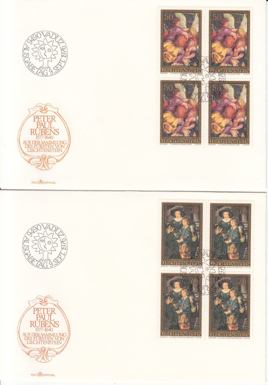 Alle Briefmarken: LBK 593 - 595 im 4er-Block FDC – Gebraucht aus Bürglen TG von StampGraf 1