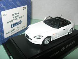 Honda S 2000  mit Soft-Top weiss * Ebbro 1:43