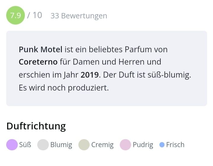 Profumi & Eau de Toilette: 2 ml PUNK MOTEL CORETERNO ABFÜLLUNG – Nuovo (secondo la descrizione) da St. Gallen venduto da CaliSunshine 3