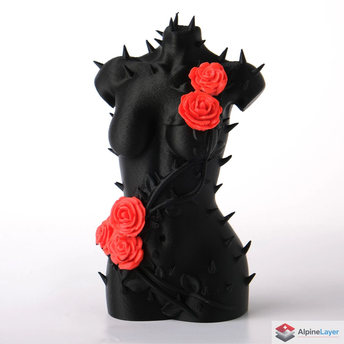 Sculture & Statue: Thorned Rose Torso Sculpture - Gothic Art - 3D Printed – Nuovo (secondo la descrizione) da Losone venduto da AlpineLayer 1