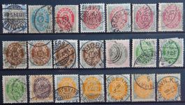Dänemark ex. Kat. 22-31 gest. 1875 Kat. 152 Euro div. sign.