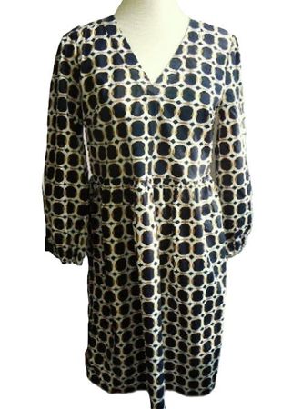 more&more Gr. 34 schönes Kleid blau beige weiss  BLICKFANG
