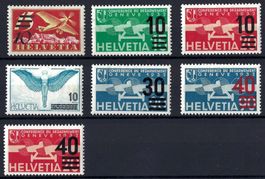 1935 Flugpost-Aufbrauchsausgaben Nr. F19-F25, ungebraucht *