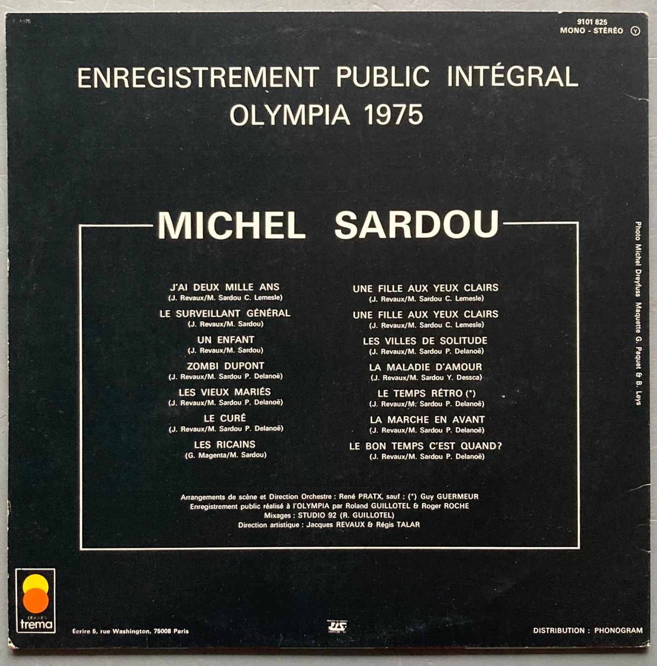 Dischi in vinile: MICHEL SARDOU - OLYMPIA 75 – Usato da Poliez-Pittet venduto da Newtown-Records 1