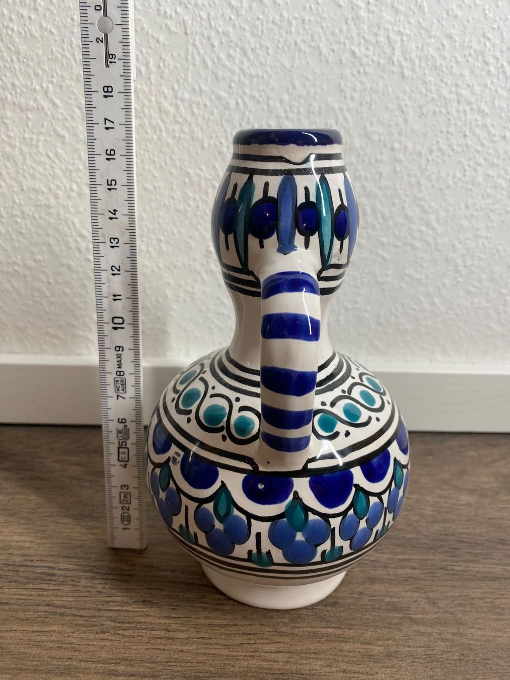 Vasi & Recipienti: Vase handbemalt blau hoch 17 cm – Usato da Pratteln venduto da a23_j2gs 5
