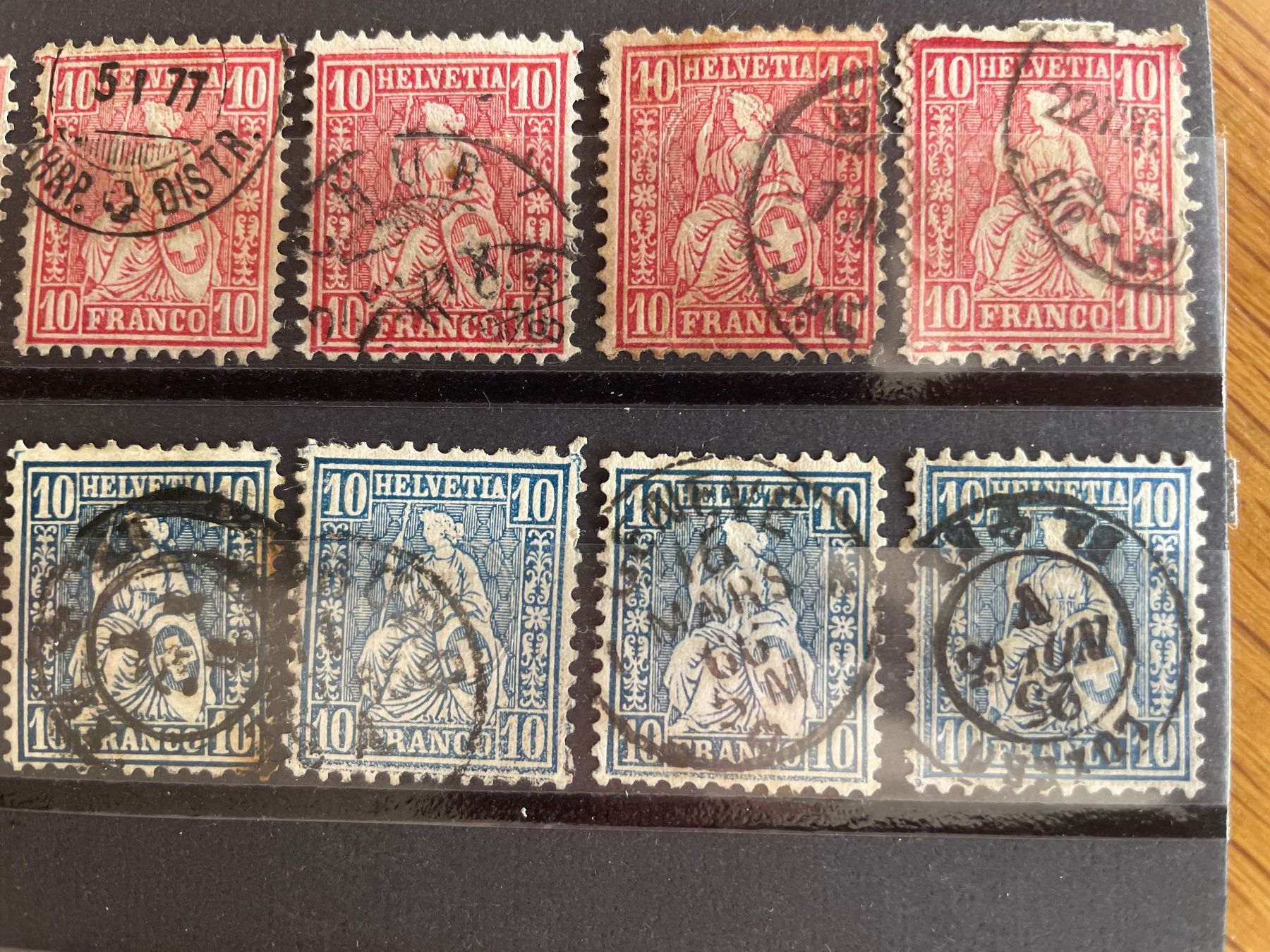Alle Briefmarken: 16 "Helvetia assise" dès 1865 – Gebraucht aus Sonceboz-Sombeval von Comment2 2