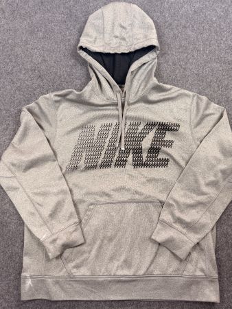 Nike Therma-FIT hoodie homme L gris logo graphique