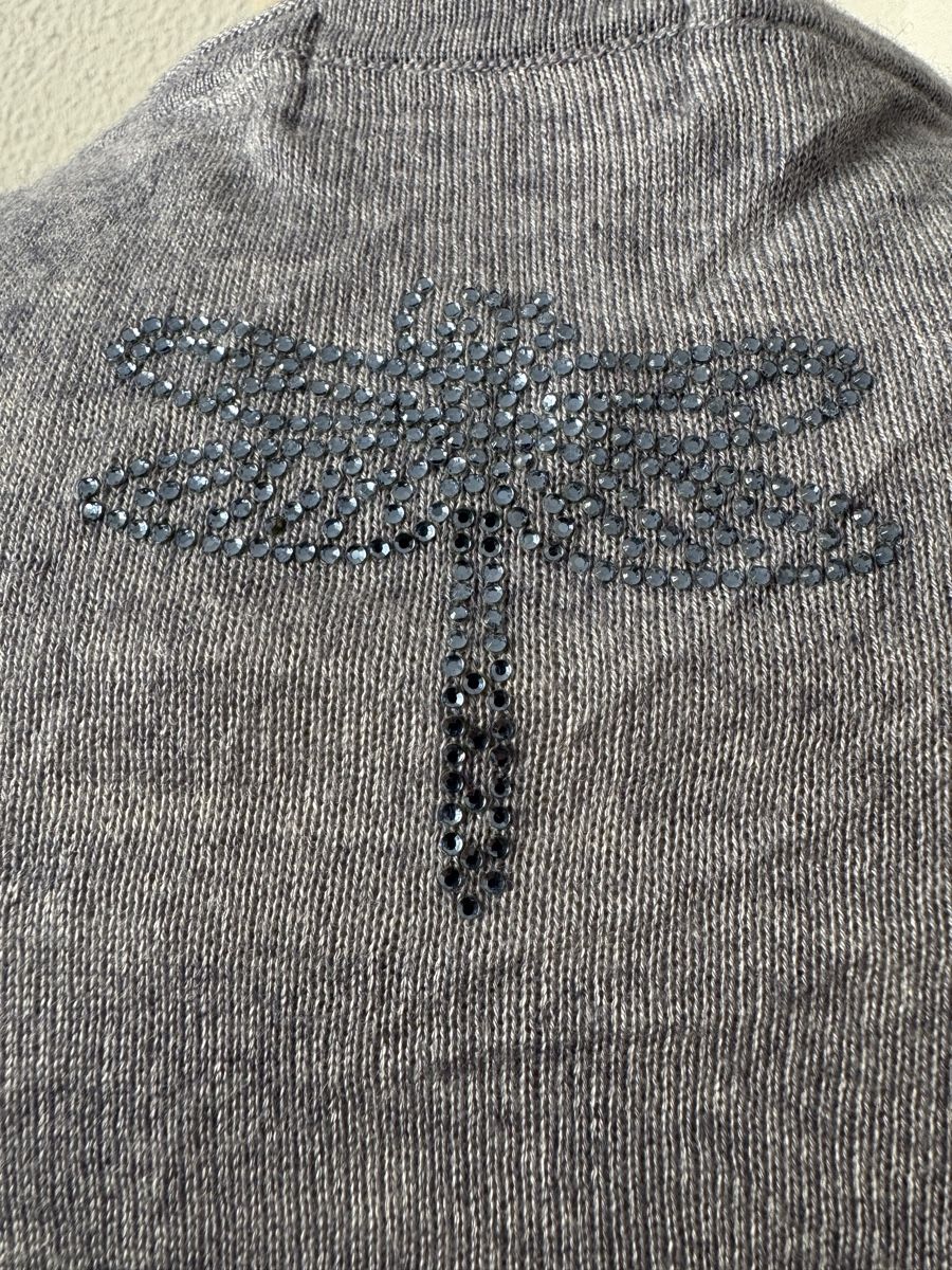 Top: Top gris bleuté, taille 4, bambou cachemire – Nuovo (secondo la descrizione) da Morges venduto da sandy069 4