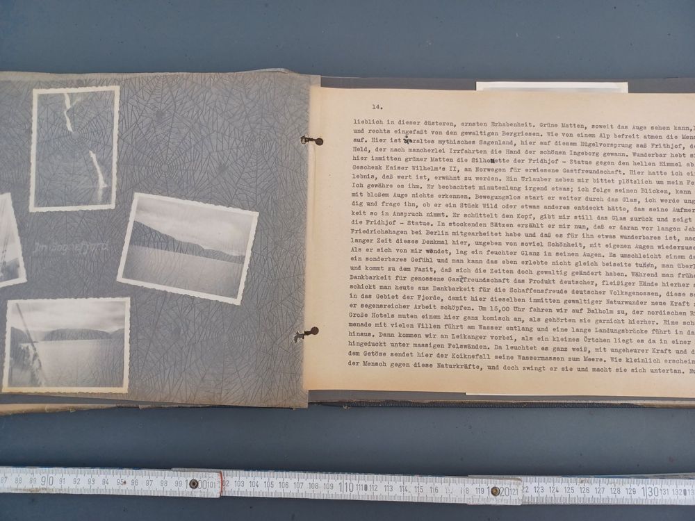 Handgemachtes Urlaubsfotoalbum Norwegen – Für 200 Fotos 10x15 Cm, Mit Klarsichttaschen, Reisesouvenir