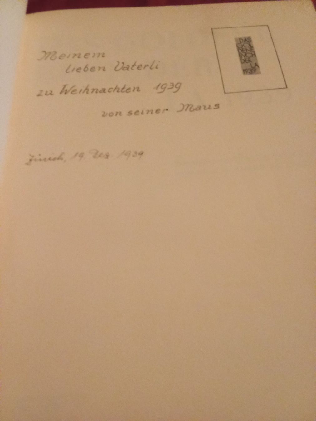 Bücher: Das Goldene Buch der LA 1939 – Gebraucht aus Remetschwil von Privatflohmi 1