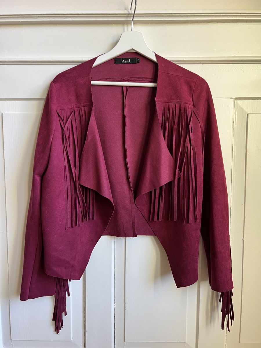 Giacche: Fringe Jacket in Burgundy – Usato da Zürich venduto da Mirouch
