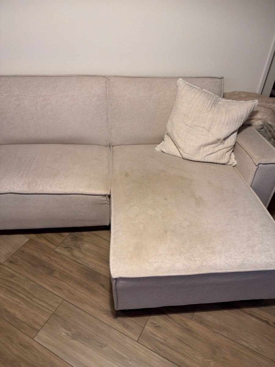Beliani Divani: Corner Sofa in Light Beige Fabric with Used Condition – Usato da Dübendorf venduto da jos_sds8 1