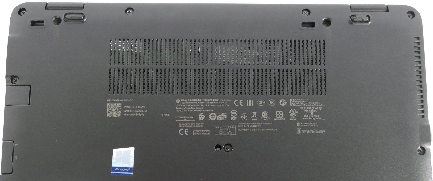Hewlett Packard Notebook: HP ELITE BOOK 840 G3 – Usato da Münchenstein venduto da VSPBL-Verkauf 5