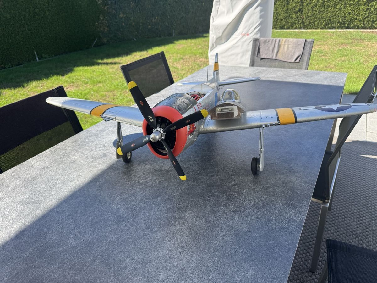 Modellismo RC: RC Flugzeug P-47 Thunderbolt silber – Usato da Oberwil-Lieli venduto da shintom 4