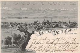 Karte Pfäffikon ZH 1900