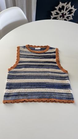 Stricktop SF/ZIO gestreift blau Weiss Gr S NEU