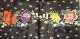 Serviette blumenranke (b80) 3Stk.