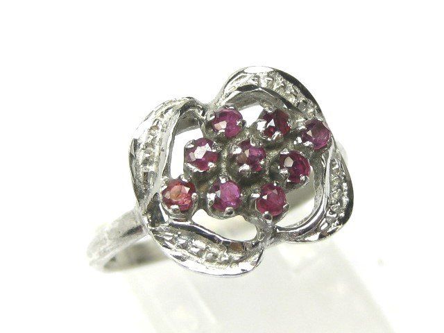 Ringe: Vintage Ring Silber 925 Rubin synthetisch Gr. 55 – Gebraucht aus Ermatingen von Decovin 1
