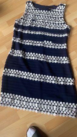 Phase Eight Sommerkleid, Gr. 42, Dunkelblau/Weiss Top!