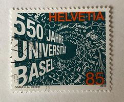 Nr.1348 mit Stempel 550 Jahre Universität Basel 2010 
