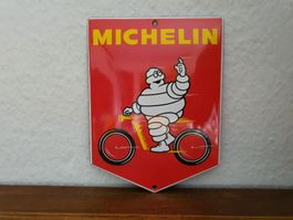 Emailschild Michelin Bibendum Reifen Logo Emaille Schild