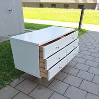 Sideboard  Victoria Werke 6 schublade Chromstahl Beinen 60er