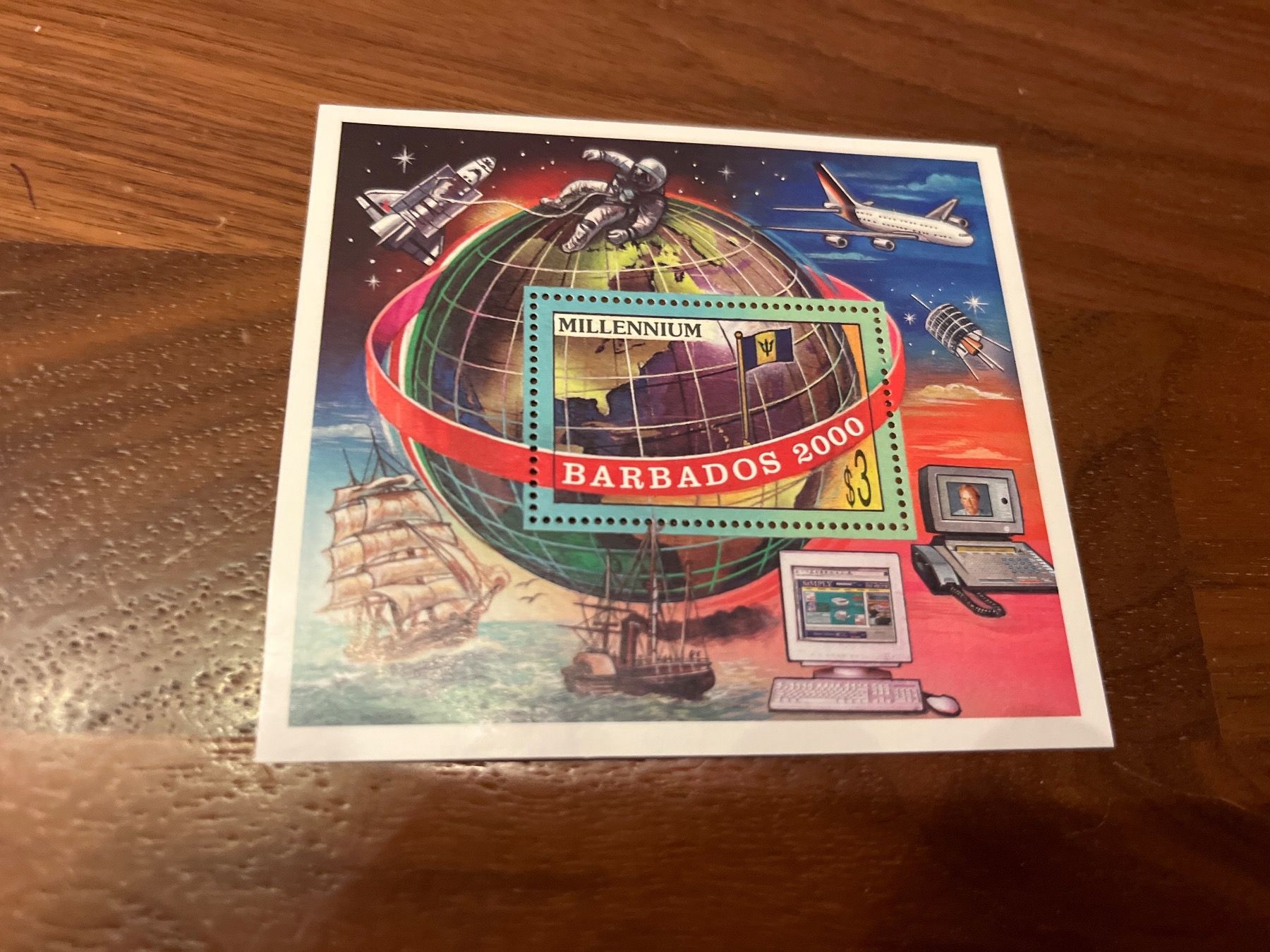 Tutti i francobolli: Briefmarke Barbados Millenium – Nuovo e nell'imballaggio originale da Zürich venduto da engebrunau