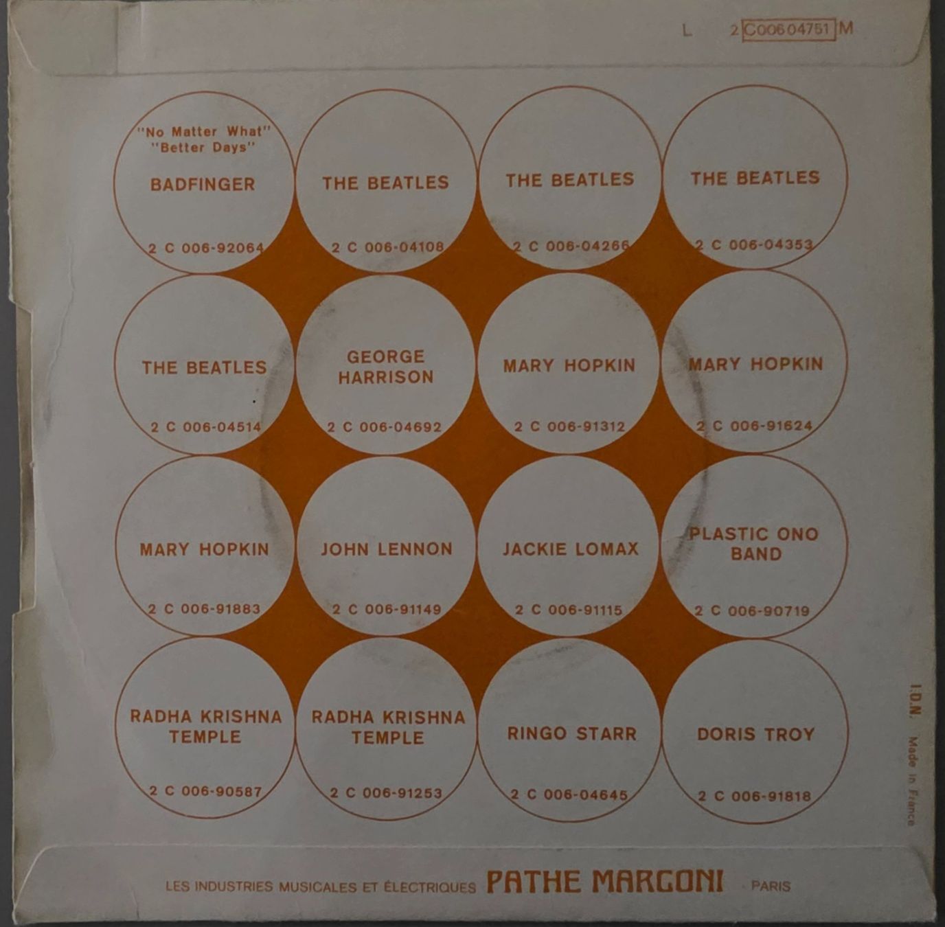 Dischi in vinile: George Harisson Single – What Is Life / Apple Scruffs – Usato da Root venduto da atelier22 1