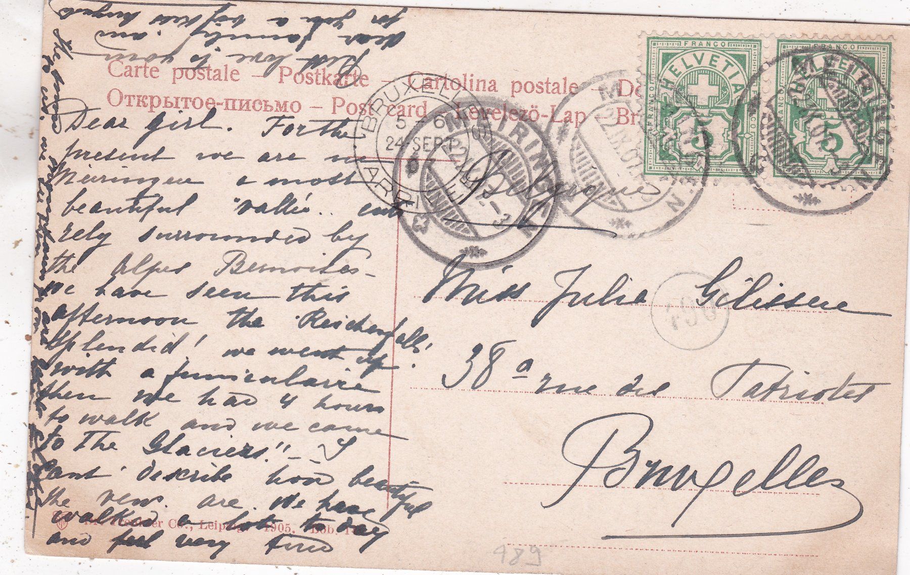 Cartes postales: Meiringen Reichenbachfall Bahn 1907 – D'occasion à Herisau par Lisegrat2008 1