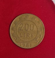 200 Lire 1981, Italienische Münze, Sammlermünze